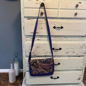 Vera Bradley Crossbody bag in Romantic Blue pattern. Classic